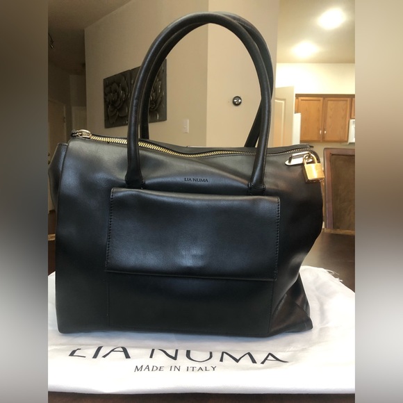 Lia Numa Bags Lia Numa Black Leather Tote Poshmark